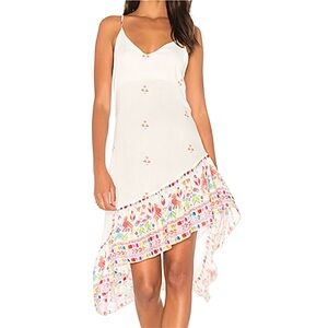 Jen’s Pirate Booty Guadalajara Slip Dress Hi-Lo Ruffle Strappy Boho Festival M